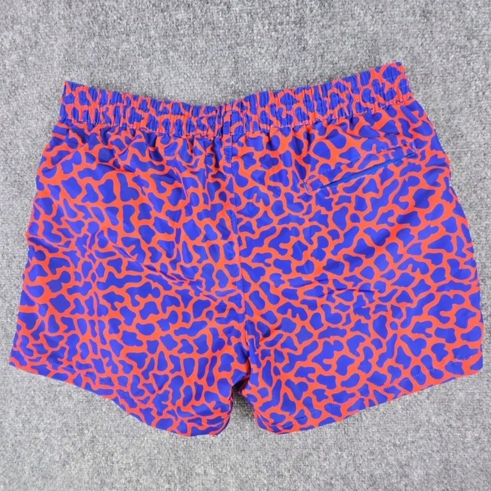 Paul Smith Men’s D/NO Dino Swim Shorts - Blue & Red Size Large 4.5” Inseam